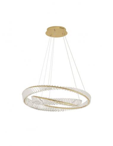 NOVA LUCE 9333063 Aurelia Suspension lamp LED Gold Crystal