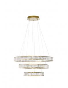 NOVA LUCE 9333069 Aurelia Gold Crystal LED suspension chandelier