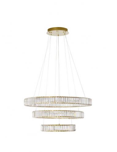 NOVA LUCE 9333069 Aurelia Lampadario a sospensione LED Oro Cristallo