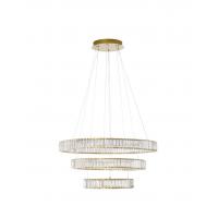 NOVA LUCE 9333069 Aurelia Gold Crystal LED suspension chandelier