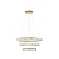 NOVA LUCE 9333069 Aurelia Gold Crystal LED suspension chandelier