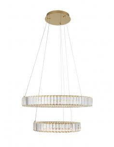 NOVA LUCE 9333077 Aurelia Gold Crystal LED suspension chandelier