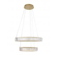 NOVA LUCE 9333077 Aurelia Gold Crystal LED suspension chandelier