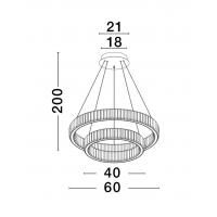 NOVA LUCE 9333077 Aurelia Lampadario a sospensione LED Oro Cristallo