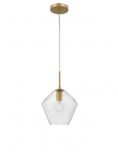 NOVA LUCE 9426731 Prisma Lampada a sospensione E27 Oro Vetro trasparente