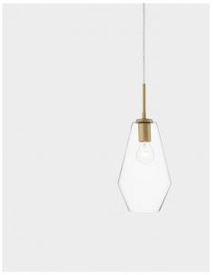 NOVA LUCE 9426732 Prisma Pendant lamp E27 Gold Transparent glass 2