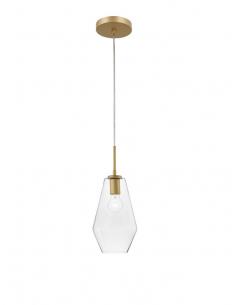 NOVA LUCE 9426732 Prisma Pendant lamp E27 Gold Transparent glass