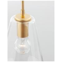 NOVA LUCE 9426732 Prisma Pendant lamp E27 Gold Transparent glass