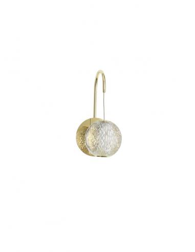 NOVA LUCE 9695100 Brillante LED wall lamp Gold Transparent glass