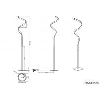 Trio Lighting R42051107 COURSE Lampada da terra LED Nickel