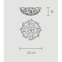 Slamp VEL78PLF0002N Veli Medium Lampada da Soffitto/Parete Charcoal