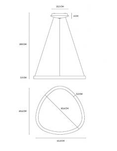Vivida International 0083.30.SA DIM WN Lifering 61 Lampada a sospensione sabbia bianco dinamico 2