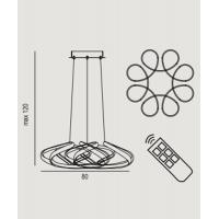 Exclusive Light FLOWERS80WH Lampada a sospensione LED Bianco