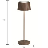 Ondaluce LT.MACAO/CORTEN LED Touch Corten table lamp