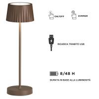 Ondaluce LT.MACAO/CORTEN LED Touch Corten table lamp