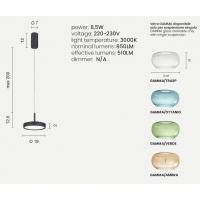 Ondaluce SO.NINA/ORO Lampada a sospensione 1 luce LED oro