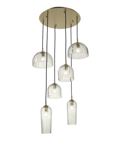 Ondaluce SO.PUCK/TRASP Lampadario a sospensione 6 luci trasparente