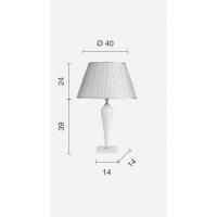 Ondaluce LG.RAVEL/BCO Large White table lamp pleated lampshade