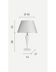 Ondaluce LG.RAVEL/NERO Ravel Lampada da tavolo nero paralume bianco 2