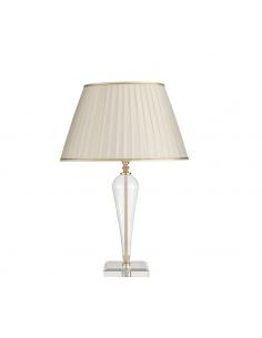 Ondaluce LT.RAVEL/ORO Small gold table lamp glass and lampshade