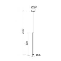 Mantra CALA 8079 Lampada a sospensione tubo led 6W Nero