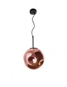 Nova Luce 9988105 MAYAN Copper deformed glass pendant lamp