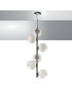 Perenz 5670 Pendant lamp chrome white glass spheres