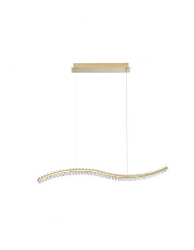 Nova Luce 9333078 Aurelia Lampada a sospensione LED Oro e Cristallo