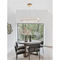Nova Luce 9333076 Aurelia Gold and Crystal LED pendant lamp