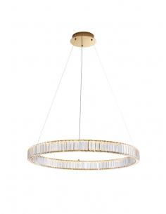 Nova Luce 9333076 Aurelia Gold and Crystal LED pendant lamp