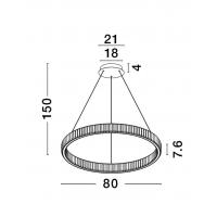 Nova Luce 9333076 Aurelia Lampada a sospensione LED Oro e Cristallo