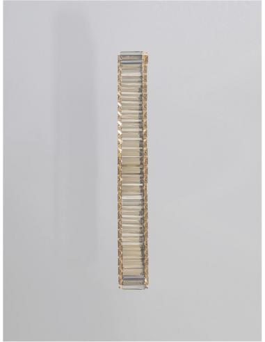 Nova Luce 9333074 Aurelia Lampada da parete LED Oro e Cristallo