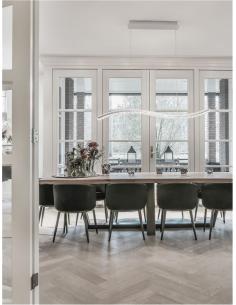 Nova Luce 9333070 Aurelia Chrome and Crystal LED pendant lamp 2