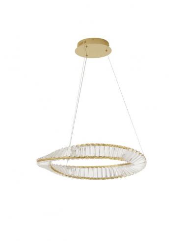 Nova Luce 9333061 Aurelia Gold and Crystal LED pendant lamp