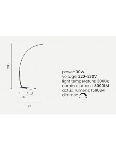 Qazqa Arc Basic – Lampada Da Terra A LED Dimmerabile, Arco In Acciaio Nero, Testa Regolabile, 130 Cm, Con Cavo E Spina, Perfetta Per Soggiorno E Camera Da Letto - 3