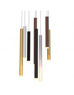 Mantra 8082 CALA Pendant chandelier with 8 multicolor tubular led lights 2