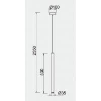 Mantra 8078 Cala Pendant lamp white tubular LED