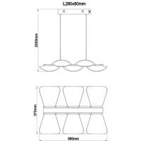 Fabas 3626-46-102 Sylvie Lampadario a sospensione LED Dimmerabile Bianco