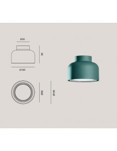 Vivida Plus PLS002.20.PE Button Wall Lamp Petroil