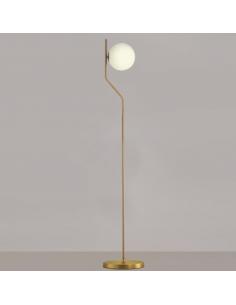 ACB H81631O Maui Thin gold floor lamp with glass sphere