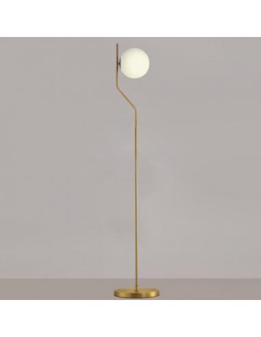 ACB H81631O Maui Lampada da terra sottile oro con sfera vetro