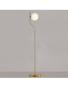 ACB H816310 Maui Thin gold floor lamp with glass sphere