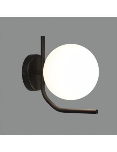 ACB A81632N Maui Lampada da parete nero sfera vetro bianco