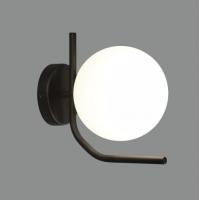 ACB A81632N Maui Lampada da parete nero sfera vetro bianco