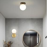 ACB P3946080O Parma Lampada da soffitto 18 cm sfera opale base oro