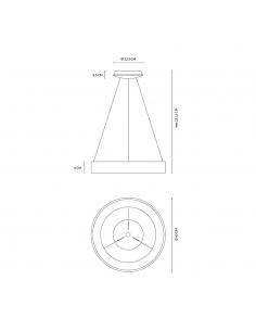 Vivida International 0043.30.SA DIM WN INNER R Lampada a sospensione anello 60 cm sabbia 2