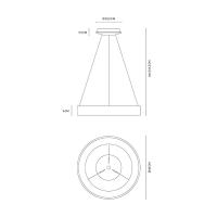 Vivida International 0043.30.SA DIM WN INNER R Pendant lamp ring 60 cm sand