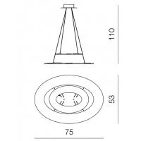 Giarnieri DROP.S2.AA LED DIM Pendant Chandelier antique steel