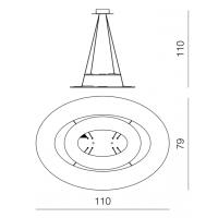 Giarnieri DROP.S2.B Lampadario a sospensione LED DIM Bianco