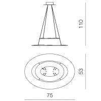 Giarnieri DROP.S2.MINI.AB Lampadario a sospensione LED DIM Bronzo anticato
